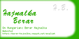 hajnalka berar business card